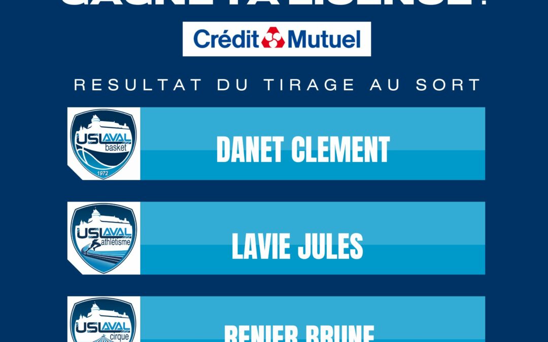 FÉLICITATIONS À NOS 3 GAGNANTS !